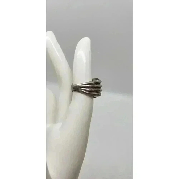 Vintage Iconic Bayanihan Brutalist Chunky 925 Sterling Silver Ring Heavy Sz 5 - Picture 5 of 12